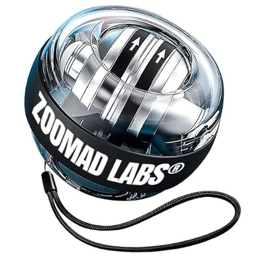 zoomad labs ZOOWERBALL la Bola Giroscópica Ejercicio Muñeca - Refuerza el Agarre - Alivia el Dolor de Brazos y del Muñecas, Mejora el Grip de Escaladores, Golfistas y Atletas en General, 280g