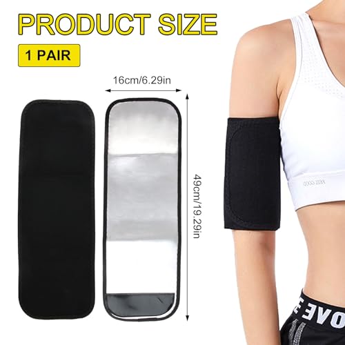 Zuroki - Un Par de Bandas para Sauna, Bandas Antisudor para Brazo de Sauna, Bandas de Brazo Adelgazantes Ajustables para Entrenamiento Deportivo para Hombre y Mujer, Color