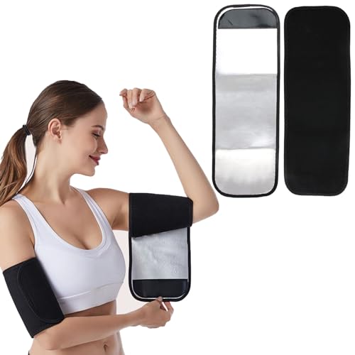 Zuroki - Un Par de Bandas para Sauna, Bandas Antisudor para Brazo de Sauna, Bandas de Brazo Adelgazantes Ajustables para Entrenamiento Deportivo para Hombre y Mujer, Color