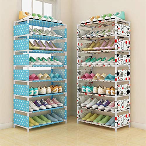 ZXZH Zapato Multicapa de Almacenamiento de Zapatos Muebles para Uso doméstico Zapato Rack de Almacenamiento de Zapatos con Estante de Metal (Color : White Color)