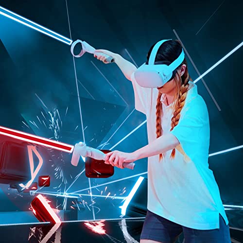 ZYBER Palo de Golf para Accesorios Oculus Quest 2, Extensión de Agarre de Controlador 3 en 1 para BeatSaber Sobrenatural, Adaptador de Club de Golf para Meta Quest 2, Mejora la Experiencia de Juego