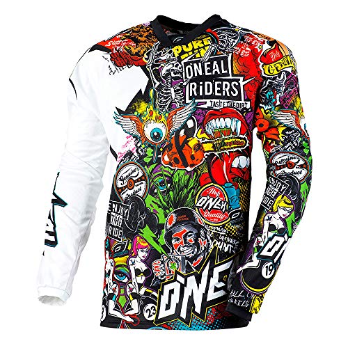 0023C-105 - Oneal Mayhem 2015 Crank Motocross Jersey XL Black/Multi