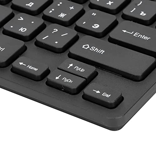 01 02 015 Teclado de PC, Teclados de Computadora, Teclado USB, Ruso, Francés, Alemán, Teclado para Mujeres, Hombres, Niños, Adultos para PC, Computadora Portátil, General(Ruso)