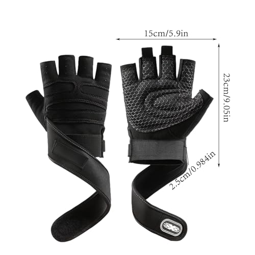 1 Par Guantes de Gimnasio Transpirables, Guantes de Fitness para Hombre y Mujer, Guantes de Levantamiento de Pesas para Ciclismo, Gimnasio, Entrenamiento