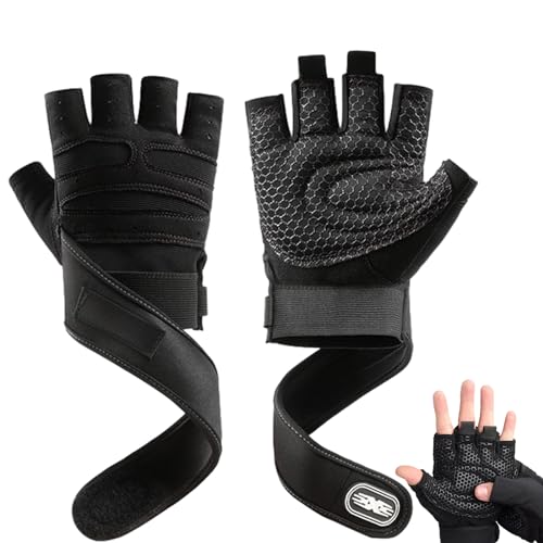 1 Par Guantes de Gimnasio Transpirables, Guantes de Fitness para Hombre y Mujer, Guantes de Levantamiento de Pesas para Ciclismo, Gimnasio, Entrenamiento