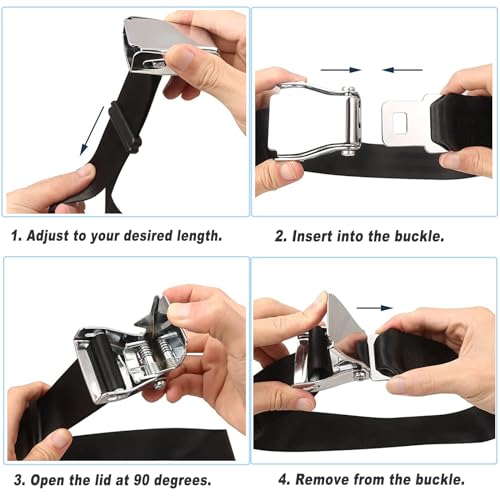 1 Pieza Extensor de Cinturón de Seguridad Aviones, Extensor Cinturon Seguridad Universal, Extensor Cinturon Seguridad Coche, Universal Piezas de Avión Ajustables, Apto para Embarazadas que Viajan