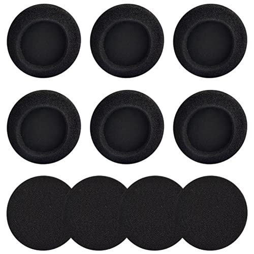 10 almohadillas de repuesto para auriculares, almohadillas de espuma, 50 mm, color negro, repuesto para auriculares Sennheiser Sony Philips Panasonic MP3 MP4, iPhone Itouch iPad tipo 10