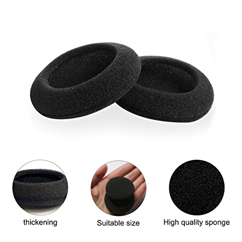 10 almohadillas de repuesto para auriculares, almohadillas de espuma, 50 mm, color negro, repuesto para auriculares Sennheiser Sony Philips Panasonic MP3 MP4, iPhone Itouch iPad tipo 10