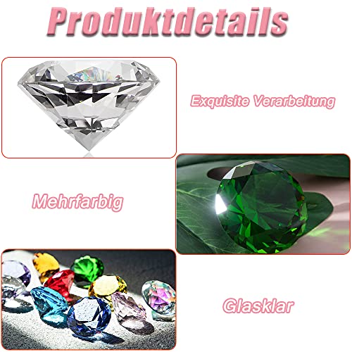 10 Piezas Diamante de Juguete,Diamante Acrilico,Cristal Diamante Grande,Cristal Diamante Colores,Juego de Gemas,Diamantes de Colores,Diamantes Artificiales