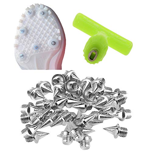 100 Clavos Atletismo 6mm de Repuesto con Llave Incl.| Spikes Atletismo para Pista | Tacos Atletismo para Zapatillas de Clavos | Pinchos Zapatillas de Clavos Atletismo