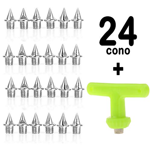 100 Clavos Atletismo 6mm de Repuesto con Llave Incl.| Spikes Atletismo para Pista | Tacos Atletismo para Zapatillas de Clavos | Pinchos Zapatillas de Clavos Atletismo