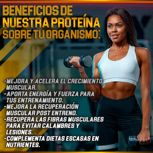 100% Power Whey Protein | 43 gr de Proteina Pura por toma + Colágeno + Magnesio | Aumenta el crecimiento muscular | Entrenamientos intensos | Máxima asimilación | Protege las fibras musculares | 1 kg