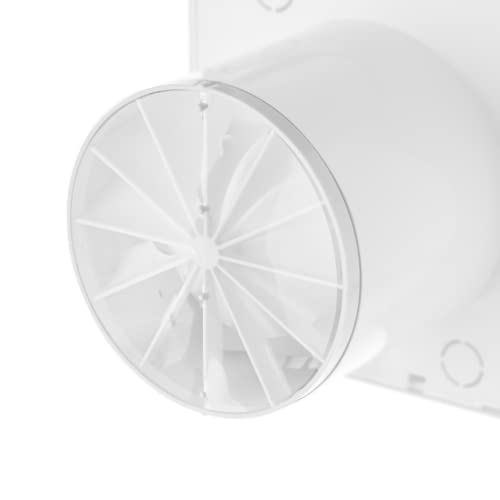 Ø 100mm Válvula Antirretorno Para Ventilador de Pared - Para Tubo de Ventilación - Plástico - Blanco