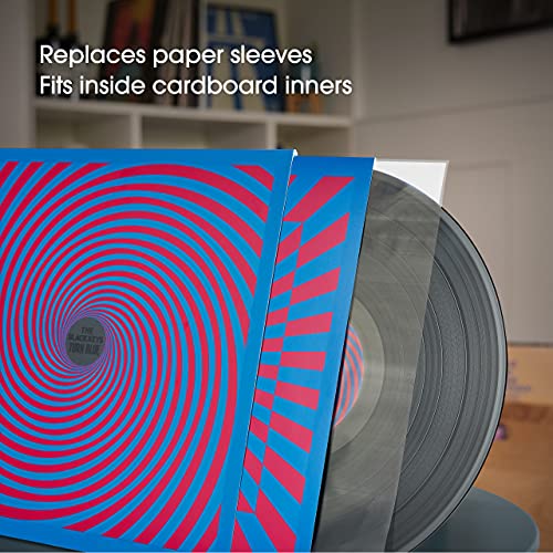 100x Fundas Interiores Vinilo Discos LP 12" 33 RPM | Audiophile Antiestático Y Antirayaduras Plastico Funda | Reemplace Las Fundas De Papel Viejas | Calidad De Archivo | 100 Micras – 307mm x 307mm