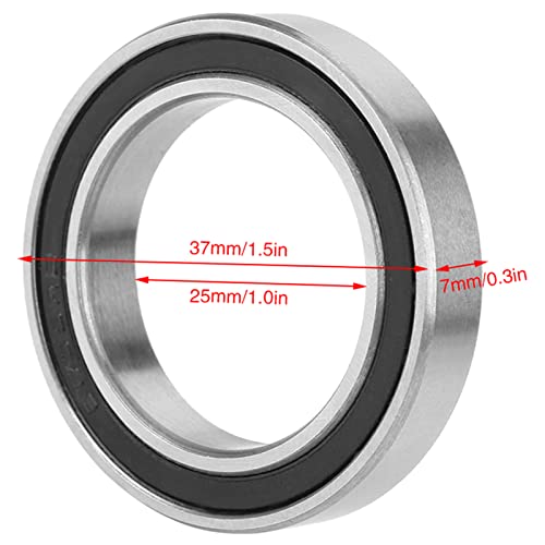 10Pcs 6805-2Rs Rodamientos de Bolas Sellados de Goma de Ranura Profunda Rodamientos de Bolas de Una Hilera 25 Mm * 37 Mm * 7 Mm