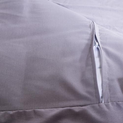 10XDIEZ Saco Nórdico Ajustable Cama Individual (Funda + Relleno) - (Gris Always - Cama 105cm)