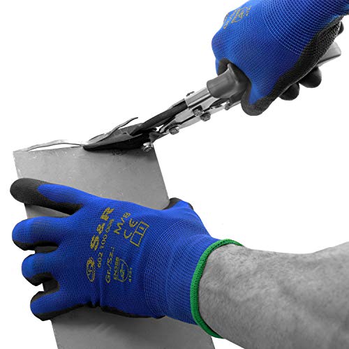 12 Pares Guantes de Trabajo para Hombre Talla 8. Guantes de protéccion Pintura Mecanico Bricolage Almacen