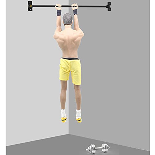 120 cm Barra Dominadas Pared,Esquina de la Pared Acero Station Barra De Dominadas Puerta,Door Pared Elevación Pull Up,Pull Up Bar Puerta,para Entrenamiento En Casa Gimnasio Barras Para(Color:negro A)