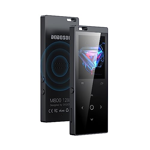 128GB MP3 Reproductor, DODOSOUL MP3 Bluetooth 5.2, Radio FM, Altavoz HD Integrado, Grabadora de Voz, Diseño Mini, Sonido HiFi, Ideal para Deportes, Auriculares Incluidos