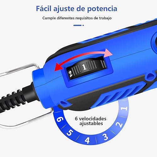 135W Mini Amoladora Eléctrica,Multiherramienta 6 Velocidades10000-32000 RPM Con 80 Accesorios Juego De Herramienta Rotativa Multifunción Para Grabar, Lijar, Pulir, Taladrar