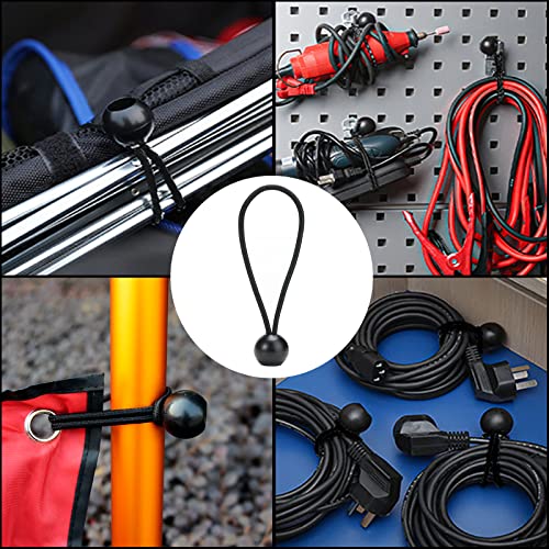 15 Piezas pulpos Elasticos Tensores Cuerda Elasticos, Tensor Elastico, Tensor de Goma, Tensor para Lonas,Ajustable Tensores de Fijación para Lonas para Gazebo Carpa toldo Banner trampolín Negro