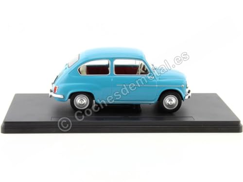 1960 Fiat 600D (Seat 600D) Azul Coches Inolvidables 1:24 Editorial Salvat ES21