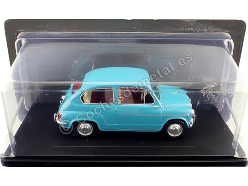 1960 Fiat 600D (Seat 600D) Azul Coches Inolvidables 1:24 Editorial Salvat ES21