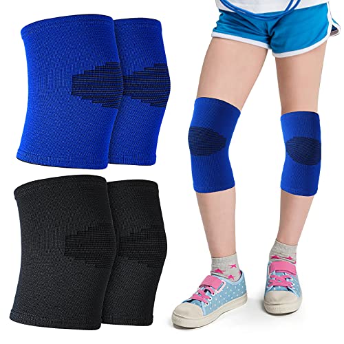 2 Pare Rodilleras para Niños Soporte de Rodilla para Articulaciones de Alta Resistencia Mangas de Compresión Piernas Cómodas Vendas de Rodilla Transpirables para Deportes de Baloncesto y Voleibol