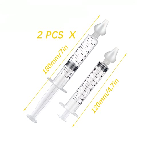 2 Pcs Aspirador Nasal, 10 ml Limpiador de Irrigador Nasal, Limpiador de Nariz Portátil para Bebés, Reutilizable de Aspirador Nasal de Silicone, Utilizado para Bebés y Recién Nacidos