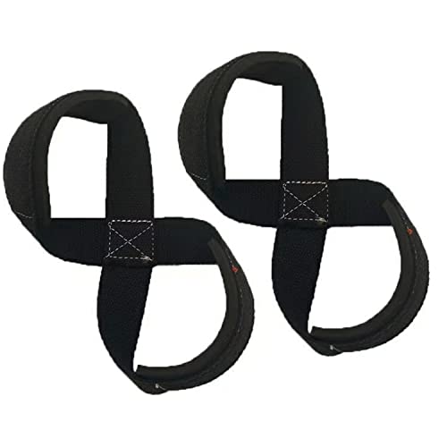 2 Pcs Correas para Peso Muerto, Correas en 8 Gym, Straps 8 Gym para Levantamiento, Levantamiento de Pesas Correas, Correas de Agarre, para Hombre y Mujer, para Entrenamiento de Fuerza, Gimnasio