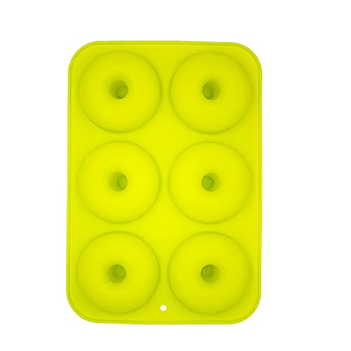 2 Pcs Moldes de Silicona para Donuts, 6 Cavidades, Molde para Pasteles, para Hornear, para Donut,per Magdalenas Gelatina Galletas,1pc Cepillo de silicona