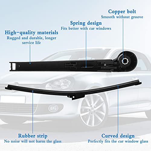 2 pcs Trasera Escobilla Brazo del Kit Escobillas para Limpiaparabrisas para Parabrisas Ventana Indiscreta para Volkswagen Golf 5