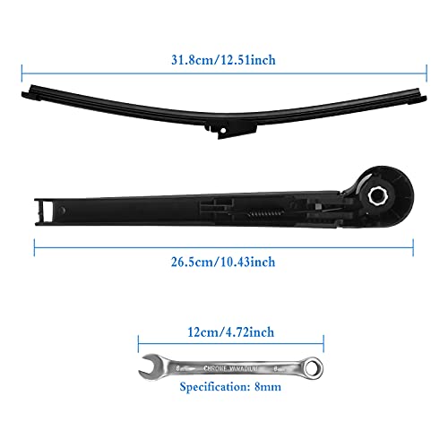 2 pcs Trasera Escobilla Brazo del Kit Escobillas para Limpiaparabrisas para Parabrisas Ventana Indiscreta para Volkswagen Golf 5