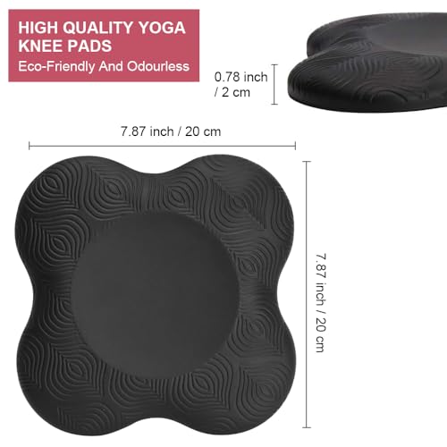 2 Piezas Almohadilla Rodillera Yoga, TPE Cojin Pilates, 25 X 25 X 2Cm, Esterilla Yoga Rodillera, Manos Codos Cojín Antideslizante para Protectora Rodilla, El Tobillo, El Codo Y La Mano