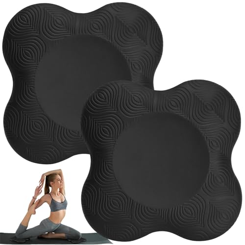 2 Piezas Almohadilla Rodillera Yoga, TPE Cojin Pilates, 25 X 25 X 2Cm, Esterilla Yoga Rodillera, Manos Codos Cojín Antideslizante para Protectora Rodilla, El Tobillo, El Codo Y La Mano