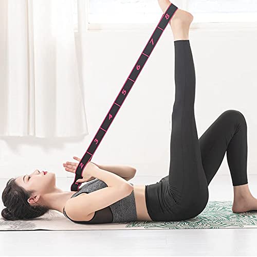 2 Piezas Banda Elástica de Yoga, Banda elástica de Ejercicio, Bandas Latinas de Resistencia, Banda de Ejercicio Ajustable de Múltiples Bucles, para Fitness, Baile, Gimnasia (Rosa+Amarillo)