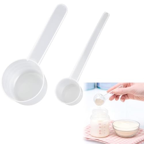 2 Piezas Cuchara Dosificadora, 2 Piezas Cuchara Medidora Gramos, Cucharas Medidoras Transparente, Scoop Proteina, Cuchara Medidora Gramos De Plastico, Para Cocina Condimento Aceite Café