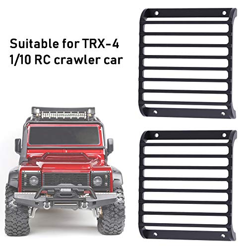 2 Piezas de Rejilla de protección de la lámpara, Rejilla Frontal de la Rejilla Protectora de la Rejilla de Metal con Tornillo para el vehículo rastreador RC TRX-4