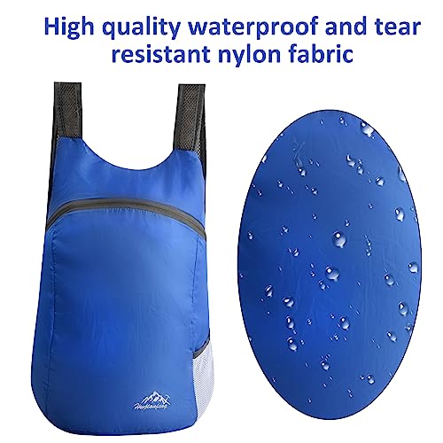 2 Piezas Mochila Ultra Ligera Mochila Plegable Impermeable Mochila de Senderismo Mochilas Empaquetables Bolsa de Viaje Mochila Casual para Viajar Acampar al Aire Libre, Ciclismo, Deportes, Excursiones