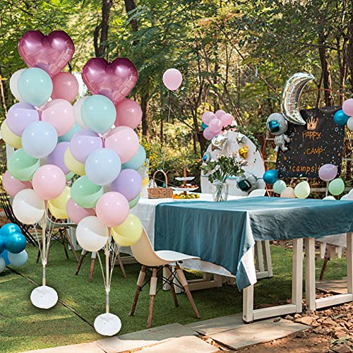 2 Piezas soportes para globos de mesa,160cm/63 pulgadas Soporte de piso Soporte para palo de globo,soporte globos, Soporte de Globo Mesa Clear Balloon Stand Kit,Palo de soporte de globo para Fiesta