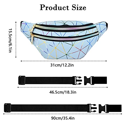 2 Riñonera Hombre Mujer Riñonera Deporte Moda Bolso de Cintura Impermeable Paquete de Cintura Fanny Pack,Riñonera para el Correr Jogging Viaje Aptitud Ciclismo(Negro Azul)