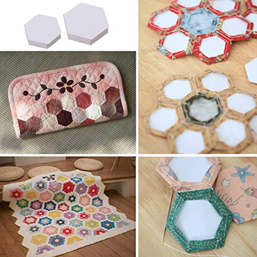 200 Piezas De Plantillas De Costura De Papel Hexagonal, Plantillas De Papel De 26Mm/36Mm, Herramientas De ArtesaníA De Plantilla, Herramientas De Mano De Patchwork Diy