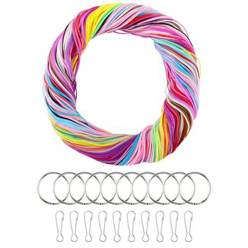 200Pcs Hilos para Hacer Pulseras, Beihre Cuenca para Pulseras en Color, Hilo Plástico para Pulseras con Accesorios para la Fabricación de Llaveros de Collar DIY de Hilos Pulseras Scooby Doo