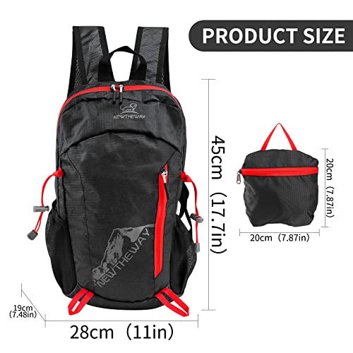 20L Mochila plegable Impermeable, Mochila ultraligera portátil . Mochila de senderismo Multifuncional informal para Exterior, Campamento, Montañismo