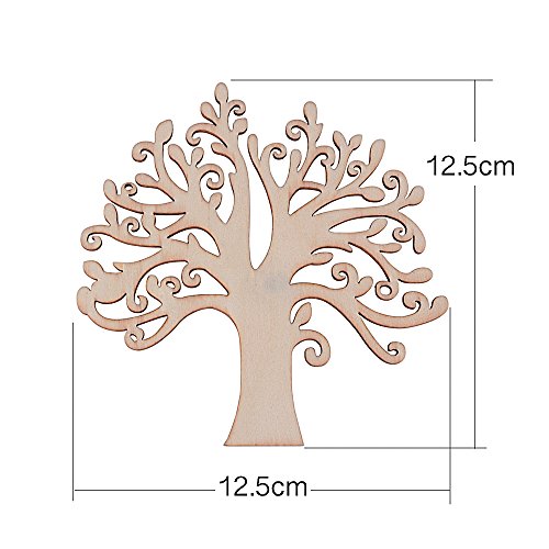 20pcs (12.4 * 12.4cm) Adorno Madera Arbol de la Vida Colgante Decorativo para Decoración Boda Fiesta Scrapbooking Regalo Bricolaje DIY Manualidades