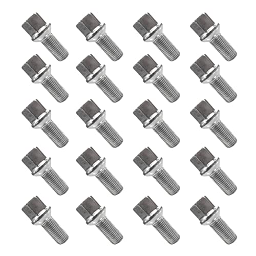 20pcs rueda perno bola cintura R13 M14 x 1.5 27mm compatible con Seat Alhambra, Seat Altea, Seat Cordoba, Seat Exeo, Seat Ibiza, Seat León, Seat Toledo