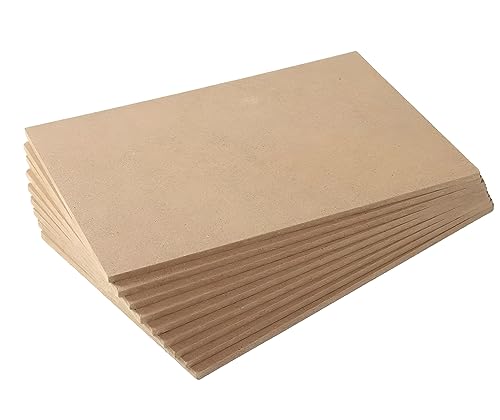 20pcs Tablero de madera MDF 21x29,7x4mm, laminas de madera, madera para bricolaje (A4)