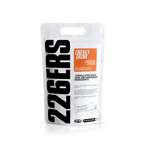 226ERS Energy Drink | Bebida Energética en Polvo con Amilopectina, Taurina y L-Carnitina, Sin Gluten y Sin Lactosa, Mandarina - 1 kg