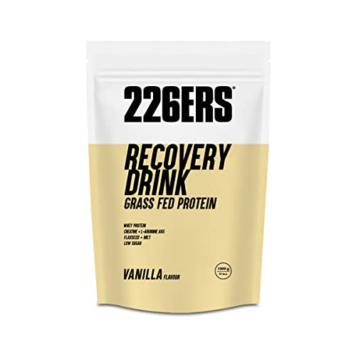 226ERS Recovery Drink | Recuperador Muscular con Proteína Whey, Creatina, Hidratos, Triglicéridos y L-Arginina, Sin Gluten, Vainilla - 1 kg