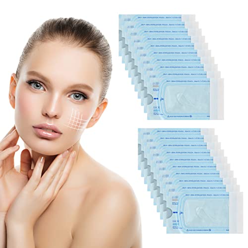 240 Pcs Hilos de Absorbible Facial, Hilo de Soluble Lifting Face, Hilo de Seda de Activo, Kit de Elevación de Hilos Tensores para Reafirmantes la Piel Facial, 20 Packs